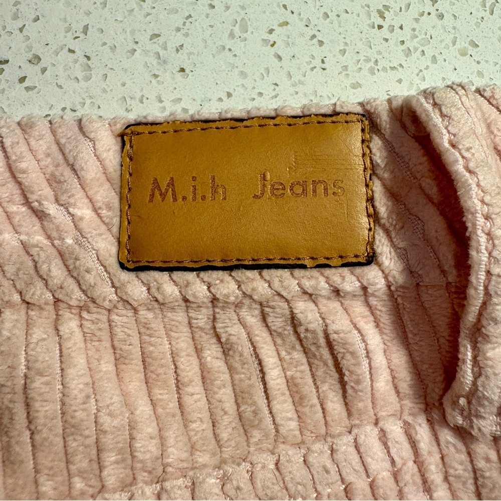 M.i.h. Jeans Pink Daily Drop Corduroy Crop Straight Leg Pant Size 31 - Picture 8 of 11